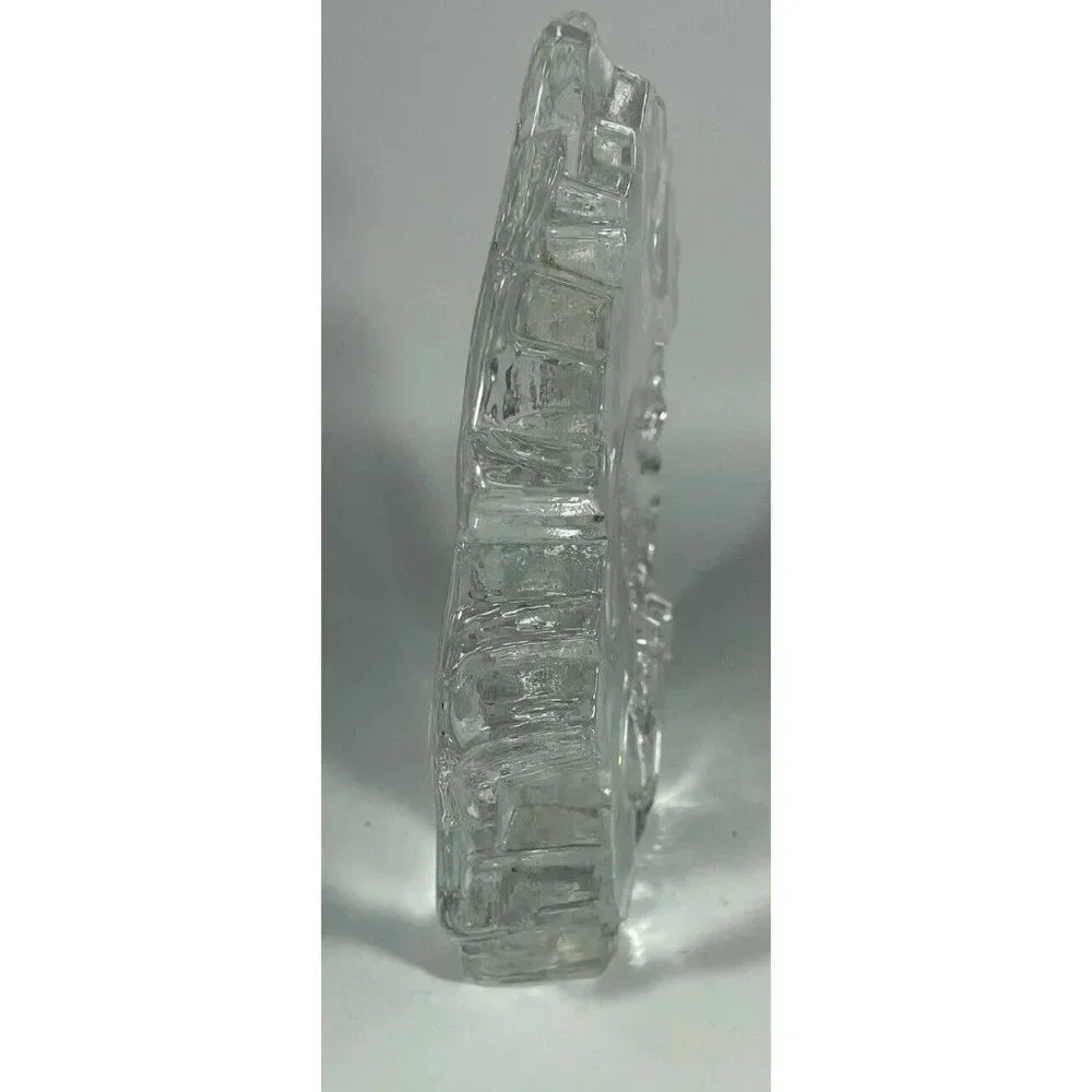 Etched Heavy‎ Glass Elephant Mama Baby Decorative Decor 7